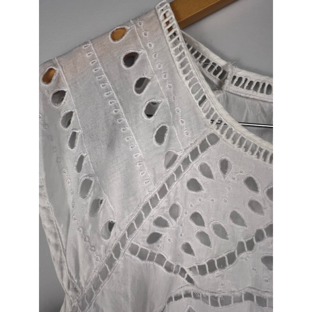 Women's Lucky Brand Eyelet Maxi Dress White Size XL - Picture 4 of 7